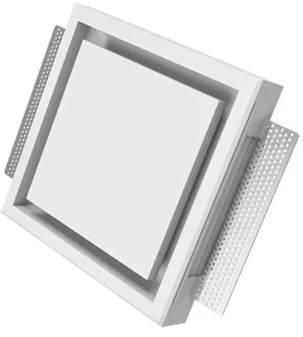 Ergovent instucbaar frameloos ventilatieventiel vierkant 100 mm