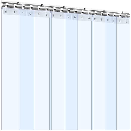 Rideau à lamelles Rideau de porte en PVC 38  x 84  Chambre froide Congélateur Plastique Transparent