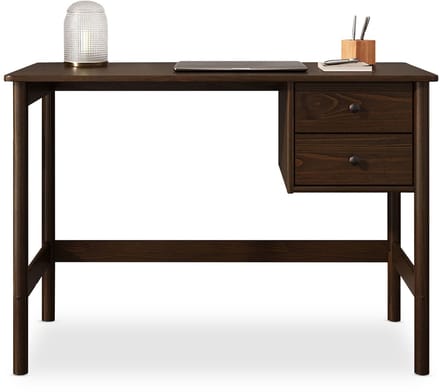 Bureau MARLO met 2 lades van massief hout – in notenkleur