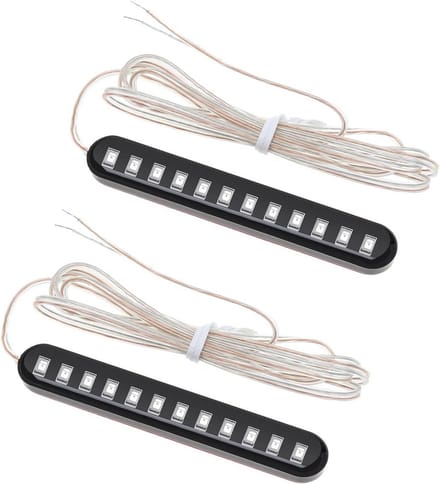 2x Universele LED Kentekenplaat Verlichting 12V - Motor, Scooter en Quad Knipperlicht Strips