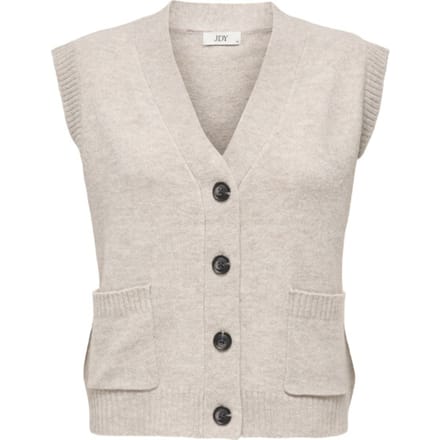 Jacqueline de Yong Jdysuper life sl v-neck vest knt zand