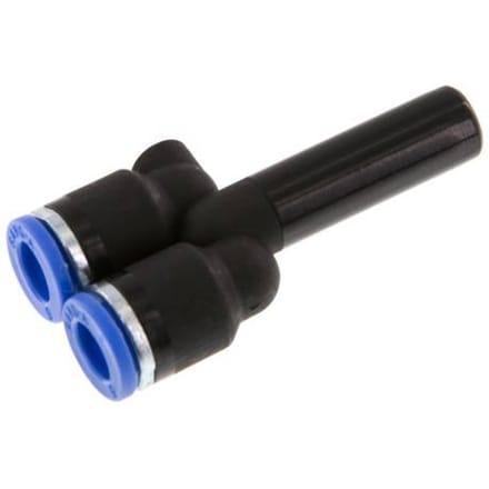 6mm x 8mm Y-koppeling PA 66 Insteekfitting Plug NBR [2 Stuks]