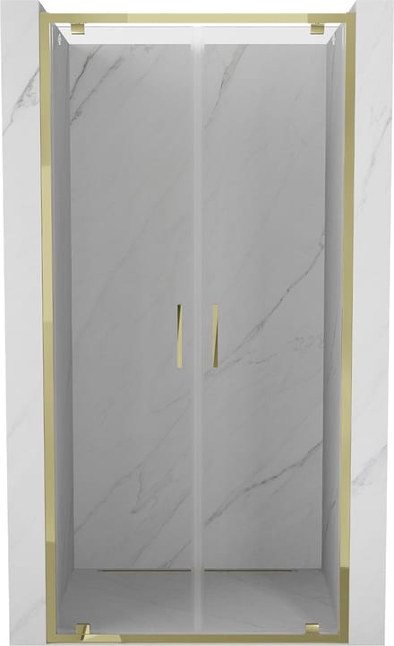 Mexen Exo dubbele draaide douchedeur 110 , transparant, goud - 8182-110-000-50-00