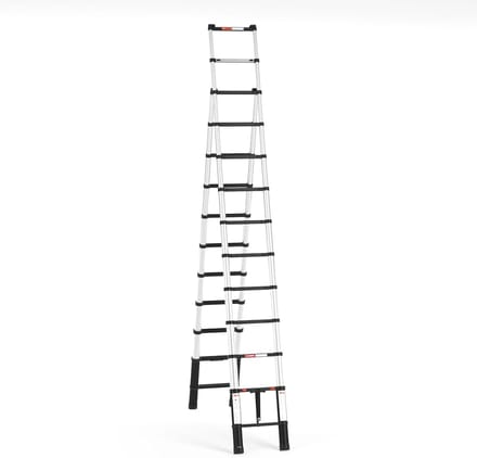Telescopische Reformladder - Compacte Ladder - Veilig Klussen - Soft Closing Mechanisme - 38 Meter Uitschuifbaar - Zwart