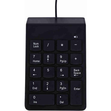 Pavé numérique USB Mini pavé numérique pavé numérique 18 touches clavier pour ordinateur portable ordinateur de bureau Pro blanc