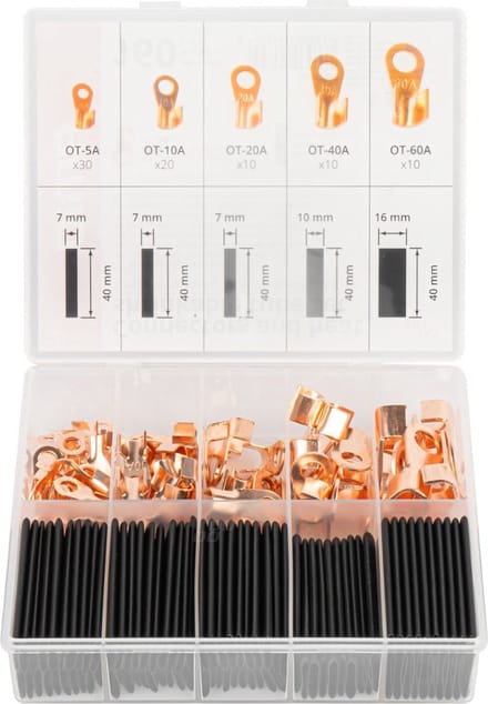 Krimpkous + ring kabelschoen set - 160 stuks