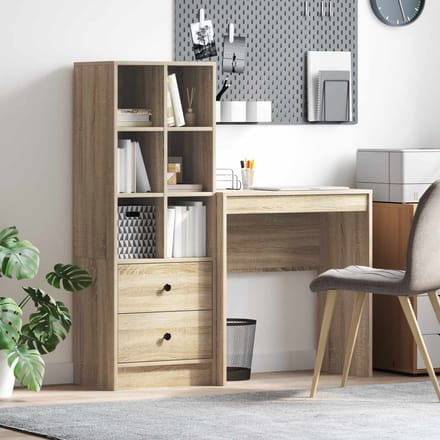 vidaXL - Bureau - Sonoma - Eik - 115,5 - x - 40 - x - 127 - cm - 2 - st