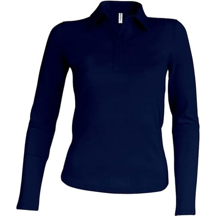 Kariban Damespolo lange mouwen K244 - Navy - S
