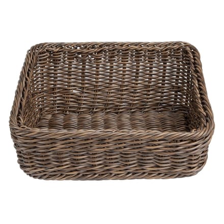 Olympia Polywicker Rechthoekige Mand Met Display Donkerbruin 360x300mm