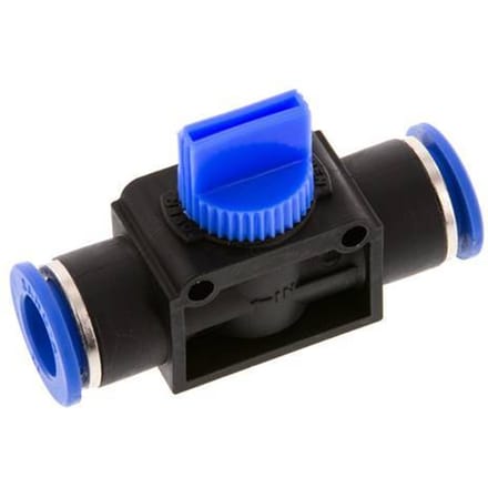 12 mm Kunststof/Messing 3/2-Weg Handafsluiter