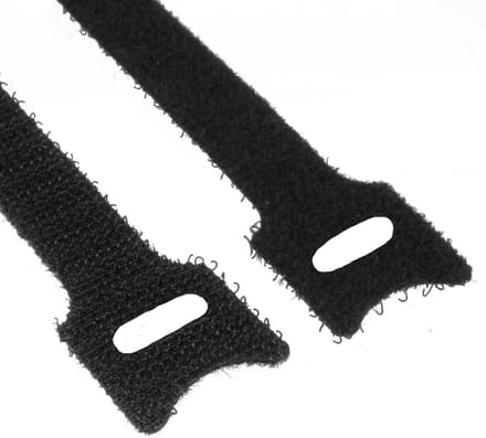 Klittenband kabelbinders 125 x 12mm / zwart (10 stuks)