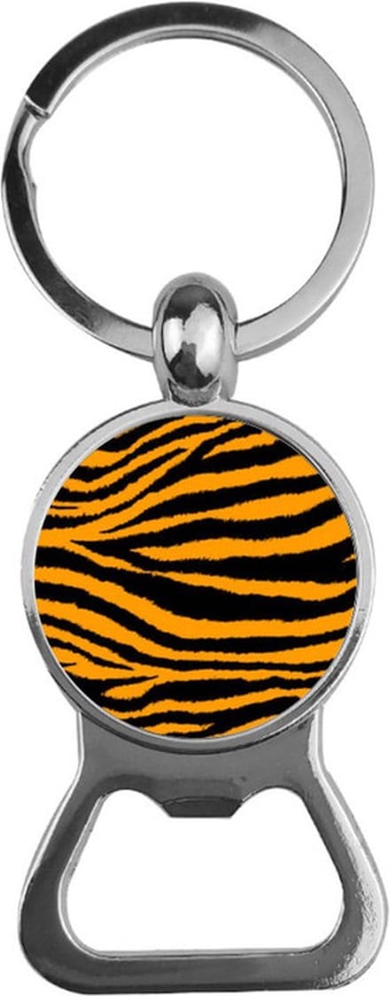 Bieropener Glas - Zebraprint Oranje