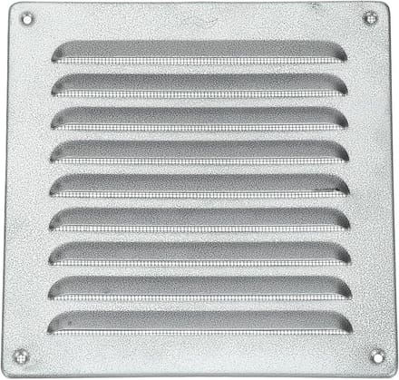 Geperforeerd Ventilatie Rooster van Aluminium voor Muur en Plafond 20x20 cm Zilver