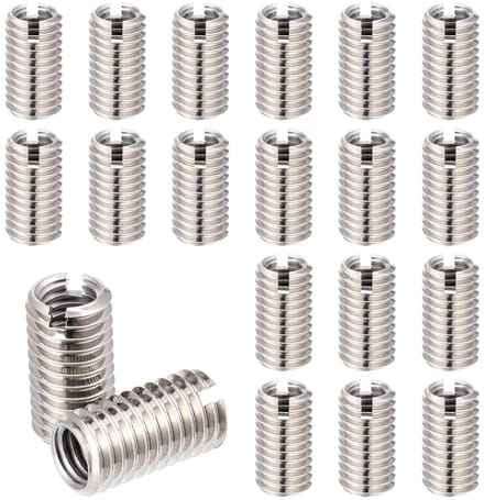 20 Stuks Draadadapter Set M8 naar M6, Verloopmoeren voor Draadreparatie, RVS Schroefverbinders en Reducers