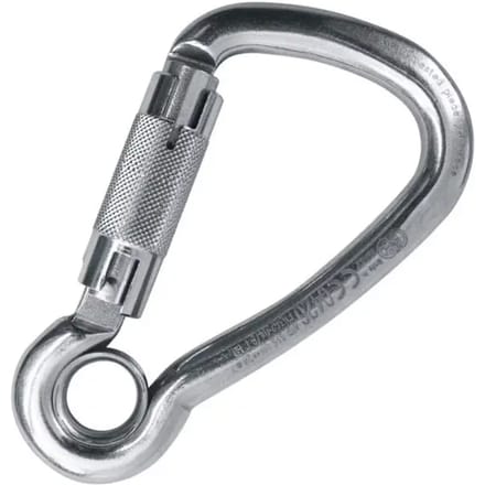 RVS karabijnhaak met oog Kong Harness Autoblock
