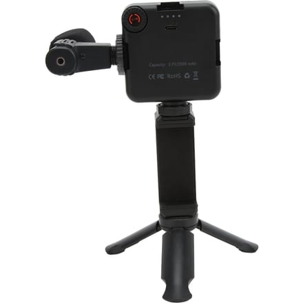 Professionele smartphone vlogsets met statief, invullicht en microfoon voor camera-opnames. black