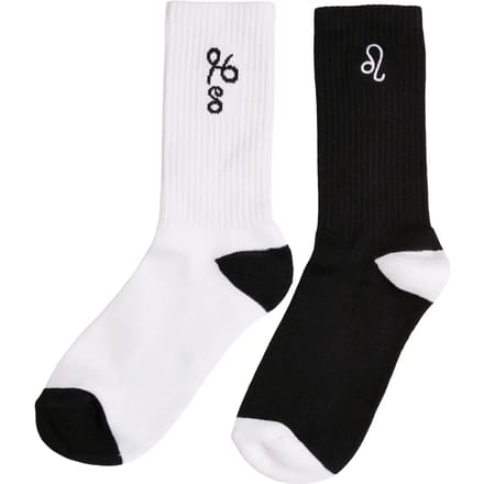 Mister Tee - Leo Zodiac 2-Pack Sokken - 39/42 - Zwart/Wit