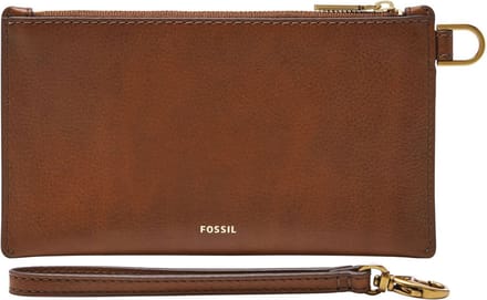 FOSSIL Polstas Utensil zak Gift Wristlet Brown Bruine