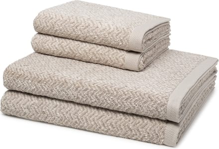 Möve Sonstiges 2 X handdoek 2 X douchehanddoek - in set Brooklyn Fischgrat