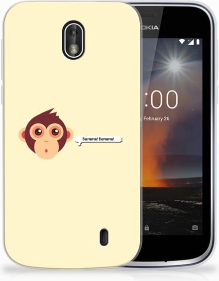 Nokia 1 Telefoonhoesje met Naam Monkey