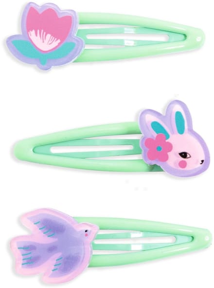 Djeco haaraccessoires - kleurrijke haarspeldjes Eglantine set van 3.