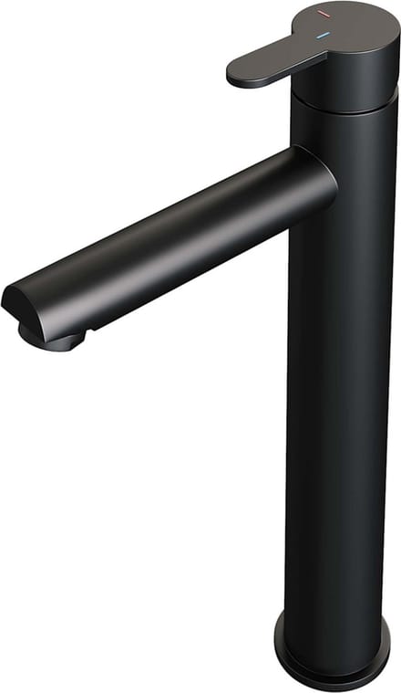 Brauer Black edition wastafelkraan opbouw verhoogd met type HD4 greep ColdStart mat zwart
