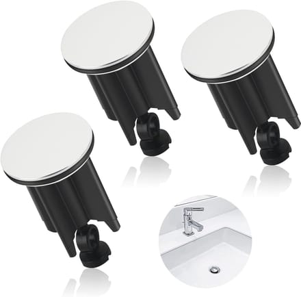 Wastafelstop Set - 2 Stuks Afvoerstop voor Wastafels en Bidets