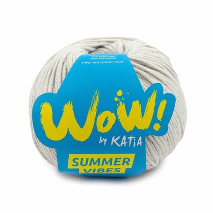 Katia WOW Summer Vibes - 81 lichtgrijs - Katoen/Acryl Garen