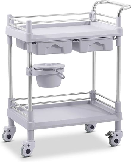 Laboratoriumwagen - 2 planken per 53x38x14 cm - 2 lades - 40 kg - Steinberg Systems