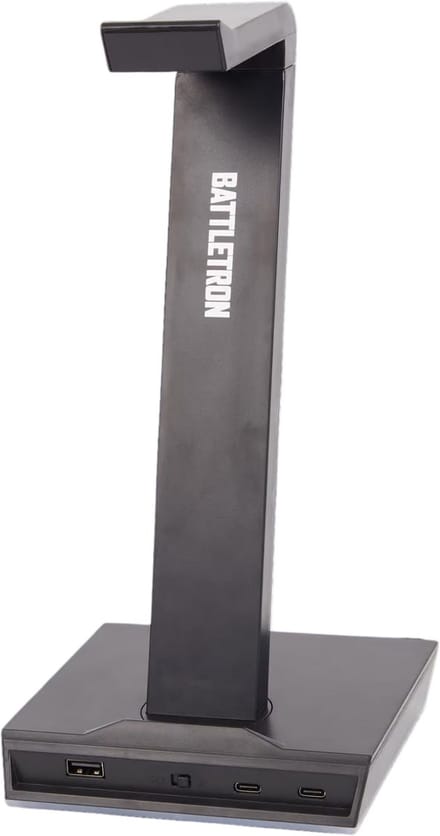 Battletron - koptelefoonstandaard - met USB-A&C poort - RGB led licht