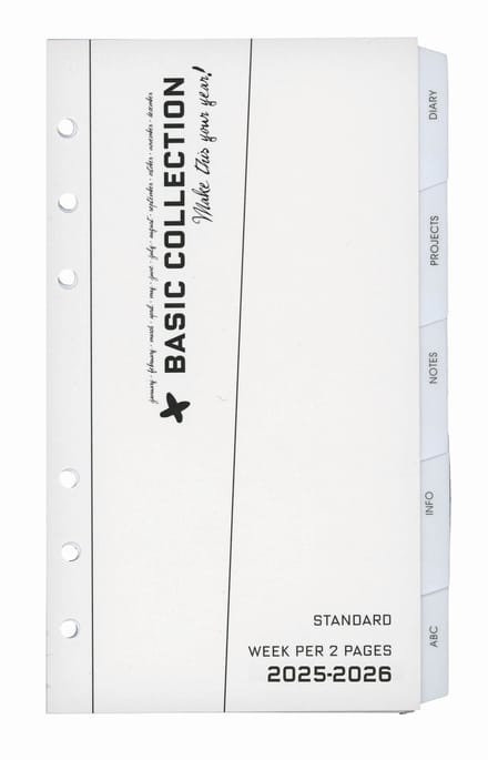 Succes Organizing Systems | Basic Inhoud medium 2025-2026 | Losbladig | 80 x 125 mm | 17mnd |