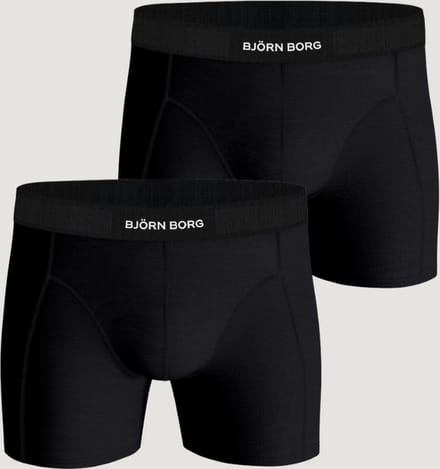 Björn Borg Lyocell boxers - heren boxers normale lengte (2-pack) - Zwart - S