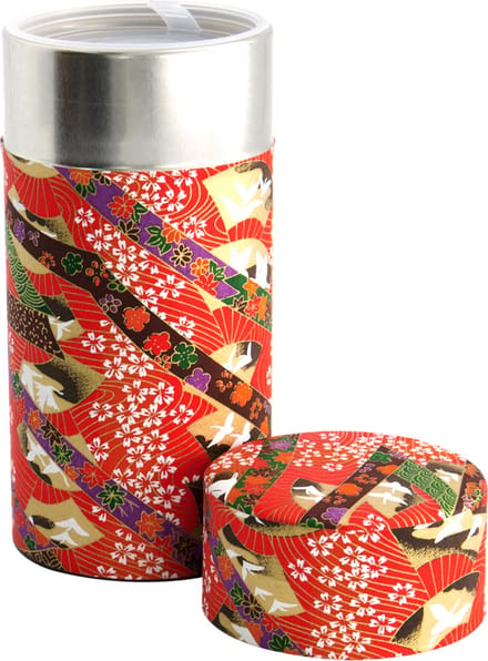 Tokyo Design Studio - Theedoos - Theeblik - Stainless Steel - Rood - 7.5x15.5cm - 200gr