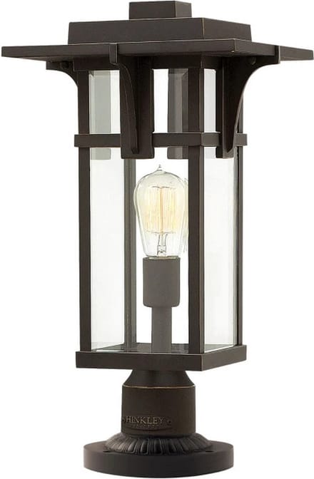 Hinkley Mini LED Tuin Pilaar Manhattan | 1X E27 Max 60W | IP44 (Outdoor) | Oil Rubbed Bronze