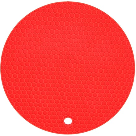 Ronde Vorm Mat Voedselkwaliteit Verdikte Siliconen Placemat Isolatie Pad Magnetron Ovenmat Rood rood
