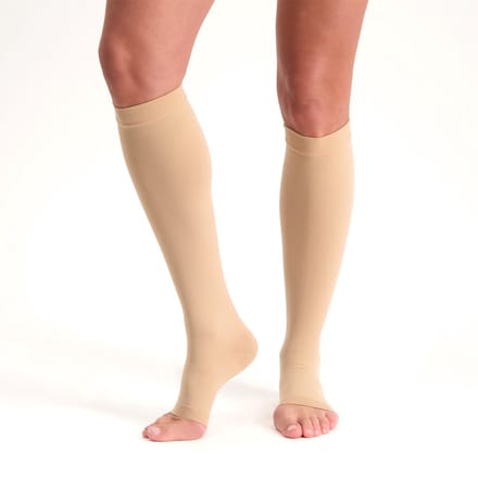 Dunimed premium comfort steunkousen drukklasse 2 - open teen (Per paar)