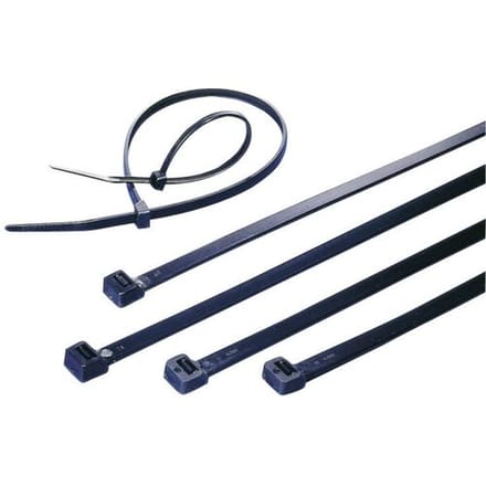 TRU COMPONENTS TC-9379636 Kabelbinder 240 mm 7.60 mm Zwart UV-gestabiliseerd 100 stuk(s)