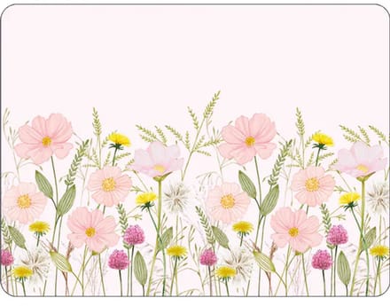 Ambiente Placemat Pastel Bloemen Roze
