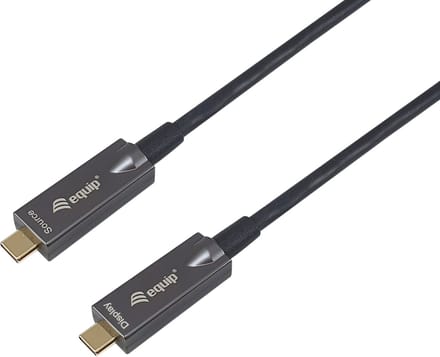 Equip 119461 USB-C naar C Active Optical kabel, M/M, 5,0 m, PD 60W, 4K/60Hz, 10Gbps, Video+Data+PD