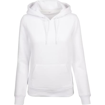 Build Your Brand - Heavy Dames Hoodie - White maat M