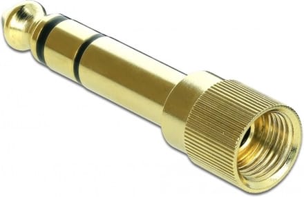 Premium 6,35mm Jack (m) - 3,5mm Jack (v) schroefbare stereo audio adapter