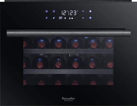 Temptech SOMZ45SB - inbouwwijnkoelkast - 24 flessen - 1 zone