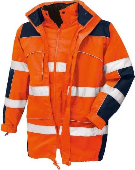 teXXor Waarschuwingsweddenschaprschutzparka Doelpuntonnaar Leuchtoranje/Navy
