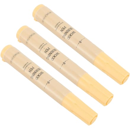 3 stuks Houtbrandpen Kit Pyrografie Marker Set Schroeigereedschap voor Beginnersprojecten beige