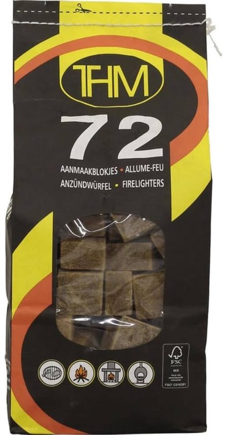 THM Aanmaakblokjes bruin zak a 72st