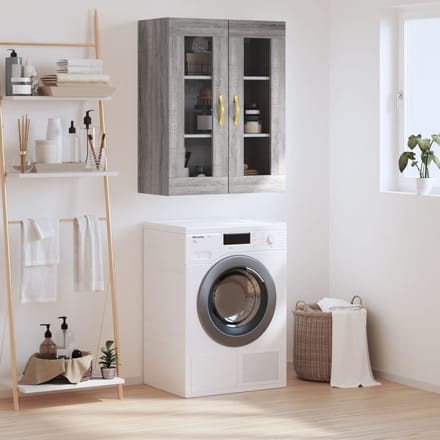 vidaXL - Wandkast - 69,5x34x90 - cm - grijs - sonoma - eikenkleurig