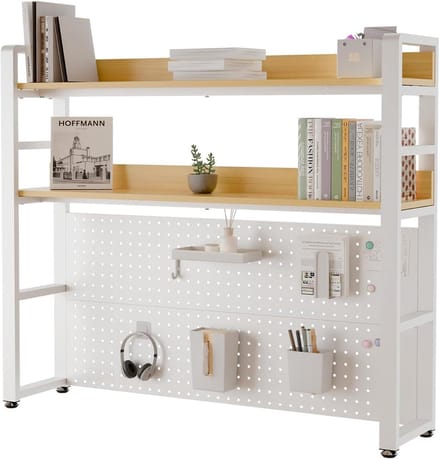 Bureau Planken - Desktop Organisator - Bureau Organiseren - Verborgen Schroeven - 110 cm - Beige