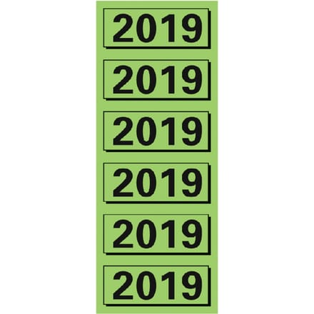 Rugetiket ELBA 2019 Jaaretiket -  Groen - Rugetiketten