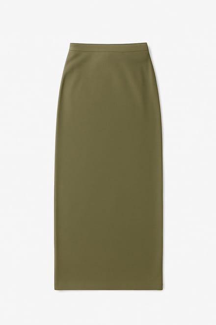 Touché Privé - Kokerrok met split - Khaki - Dames