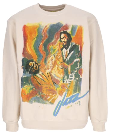 Jazz Night-sweatshirt met ronde hals, kokosnoot voor heren